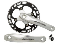 Lasco - Crankset - 170 Mm - Silver Med Svart Skiva