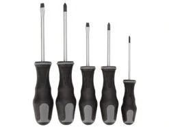 Atredo - Skruvmejselset - Stjärn Och Vanlig - 5 St - Svarta Handtag