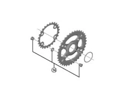 Shimano XT - Bladbultar - 4 St. - FC-M8100