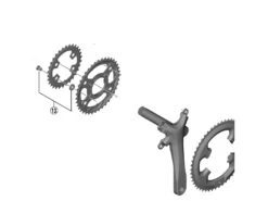 Shimano Tiagra - Bladbultar - 4 St. - För Trippel Vevparti - FC -4703