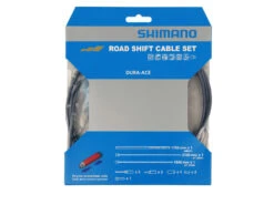 Shimano Dura Ace Växelkabelset - Road Polymer - Fram- Och Bakväxel Kabel Komplett - Grå