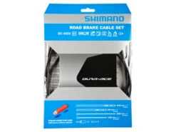 Shimano Dura Ace Bromskabelset - Road Polymer - Fram-och Bakbromskabel Komplett - Grå