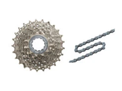 Shimano Alivio Kassett Och Kedja - 9 Växlar Kassett 11-25 Tänder Och HG53 Kedja