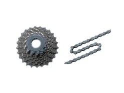 Shimano Sora/Tiagra Kassette Og Kæde - 9 Gear Kassette 12-25 Tands Samt HG53 Kæde