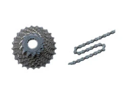 Shimano Sora/Tiagra Kassette Og Kæde - 9 Gear Kassette 13-25 Tands Samt HG53 Kæde