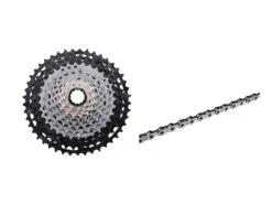 Shimano XTR Kassett Och Kedja - 12 Växlar Kassett 10-51 Tänder Och M9101 Kedja